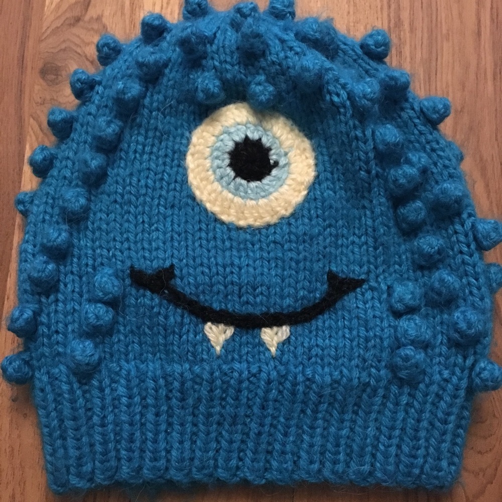 Little Kid Knit Monster Hat